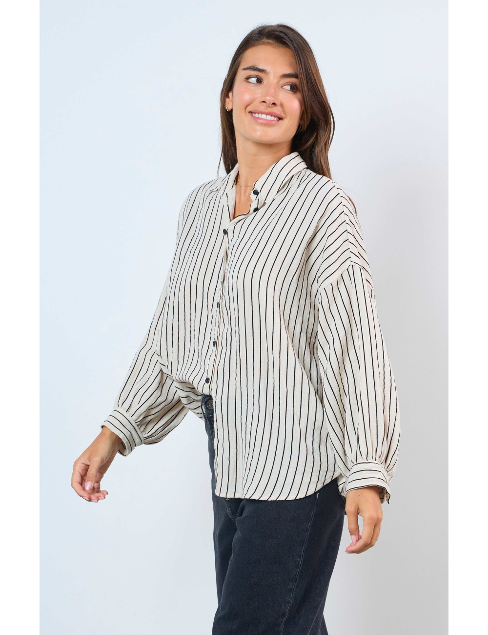 GESTREEPTE BLOUSE - 