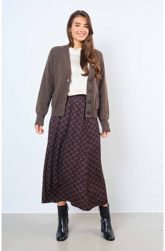 ELASTIC MIDI SKIRT - 3 - Hod - 3 