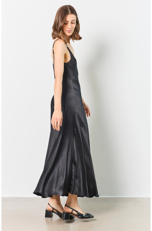 LONG SATIN DRESS - 6