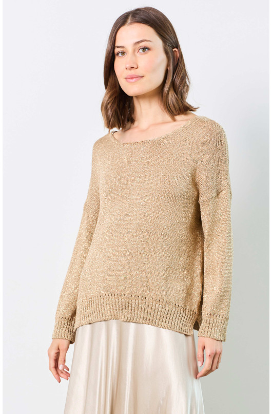 ROUND-NECK LUREX SWEATER - 13