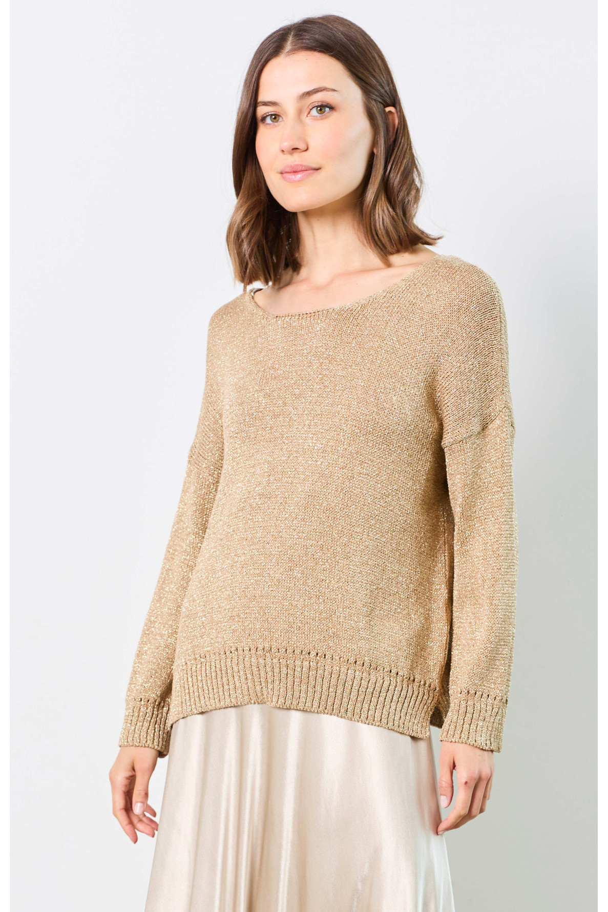 ROUND-NECK LUREX SWEATER - 13