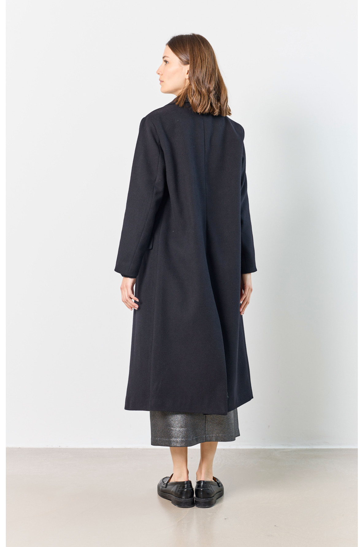 LONG SOLID COAT - 3