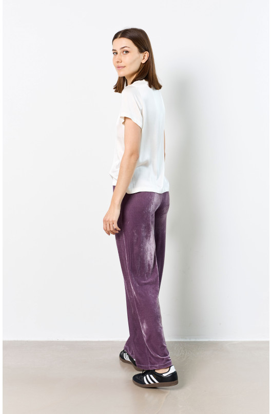 ELASTICATED VELVET PANTS - 5