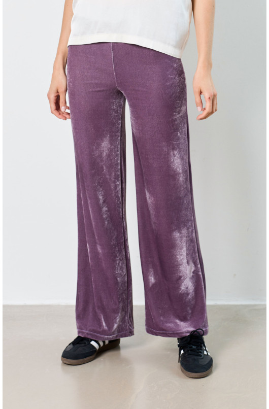 ELASTICATED VELVET PANTS - 2