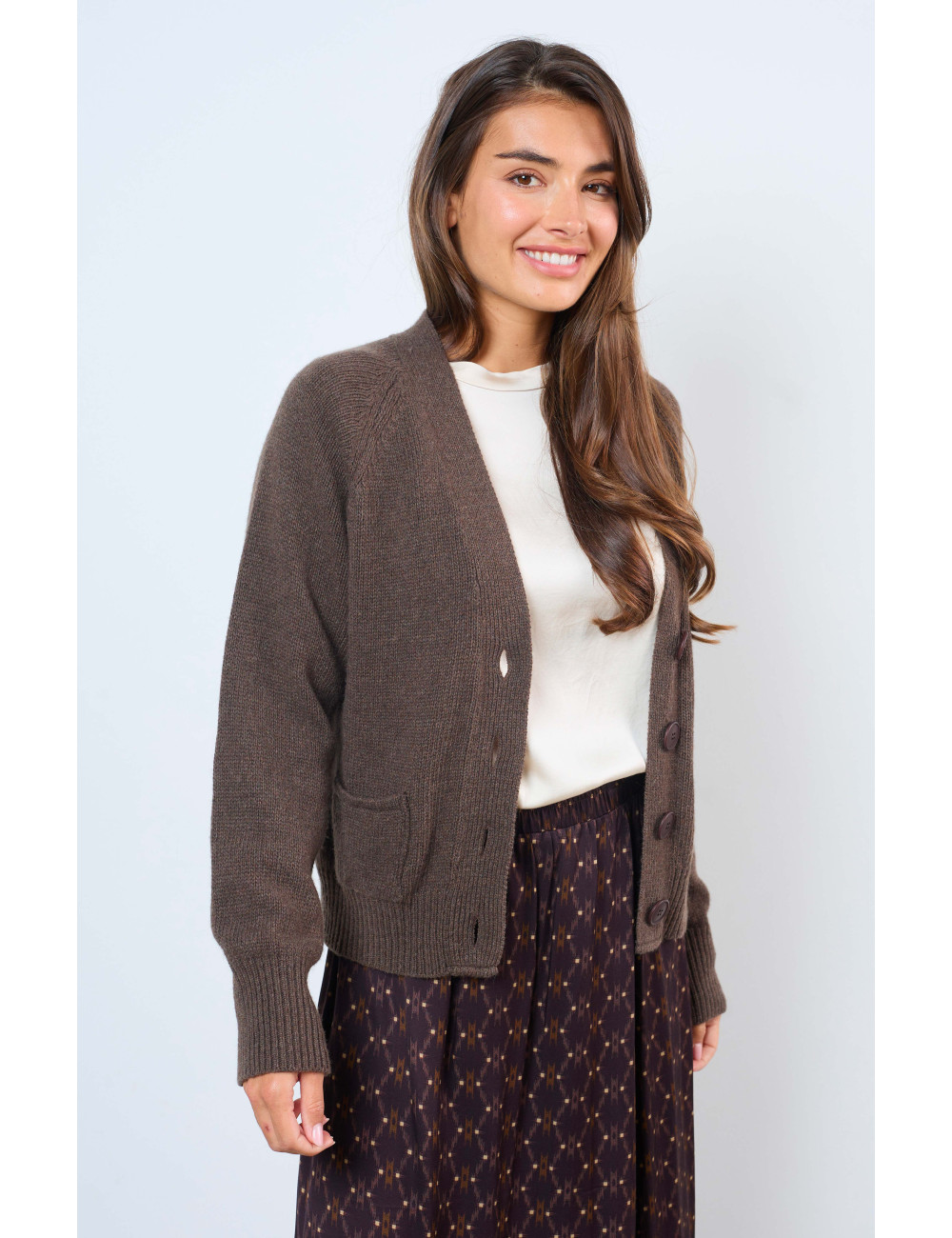 BUTTONED CARDIGAN - 