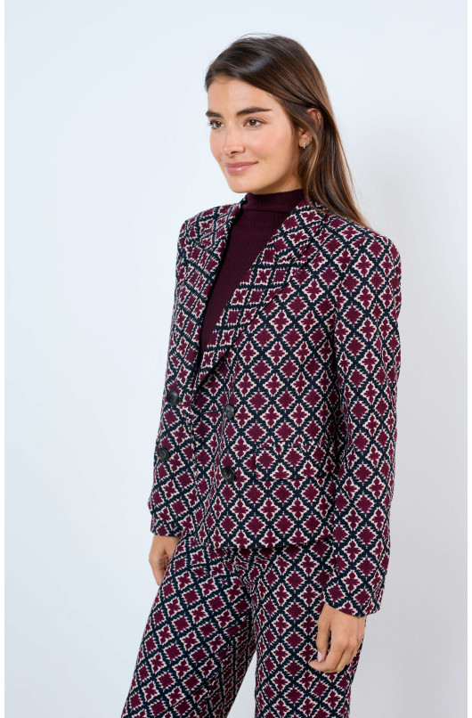 PRINTED VELVET BLAZER - 7