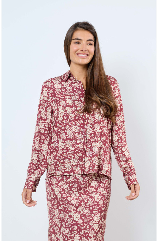 TWO-TONE PRINT SHIRT - 3