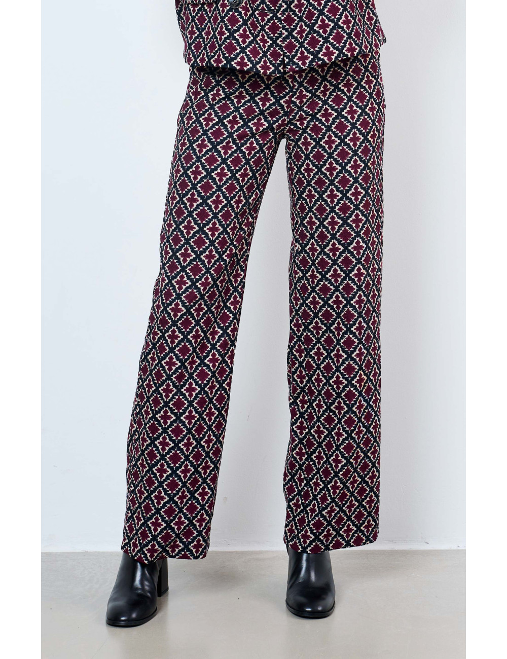 PRINTED VELVET PANTS - 