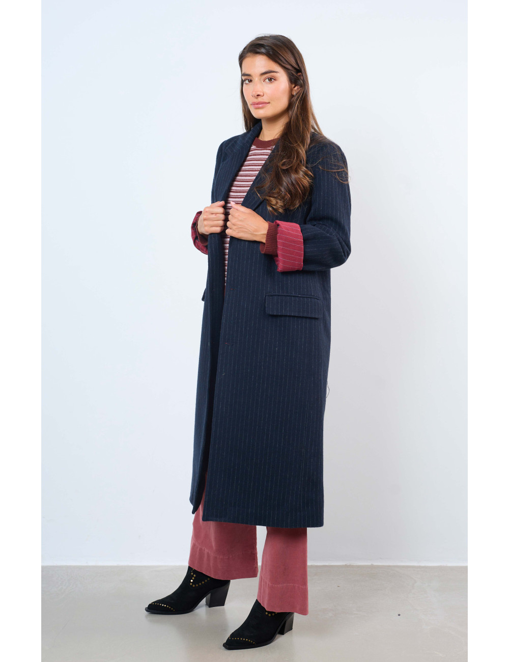 MANTEAU RAYÉ - 