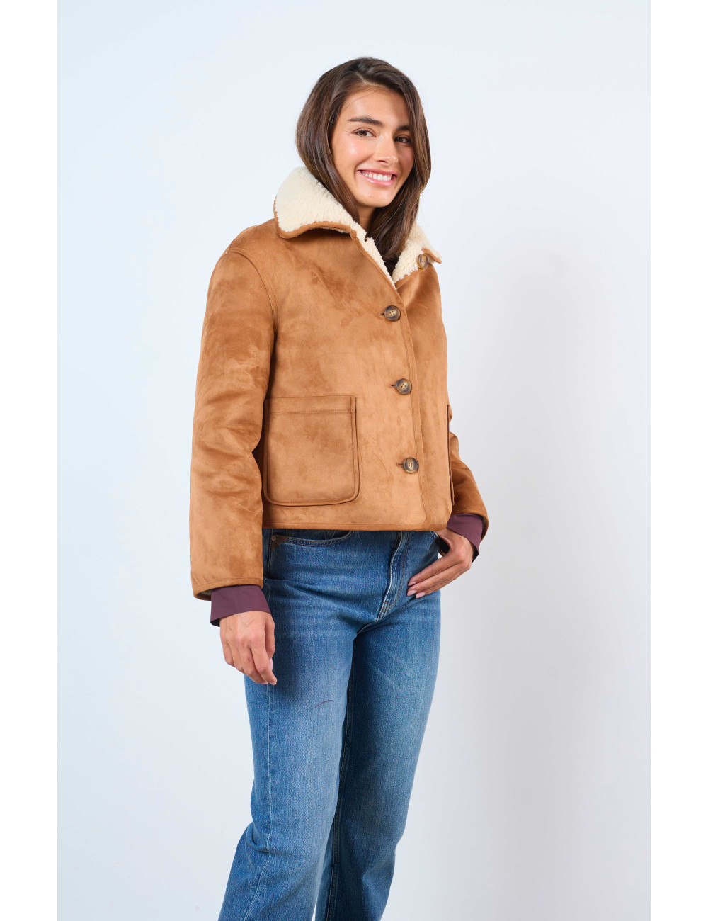 REVERSIBLE SHEEPSKIN JACKET - 