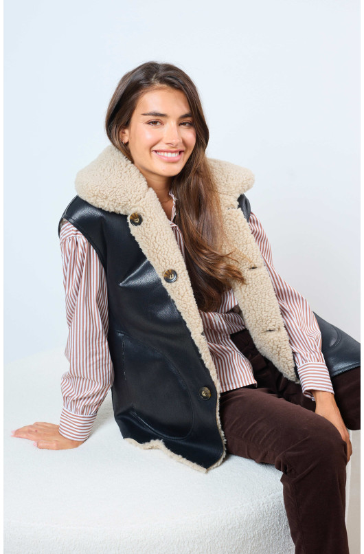 REVERSIBLE SHEEPSKIN JACKET - 5