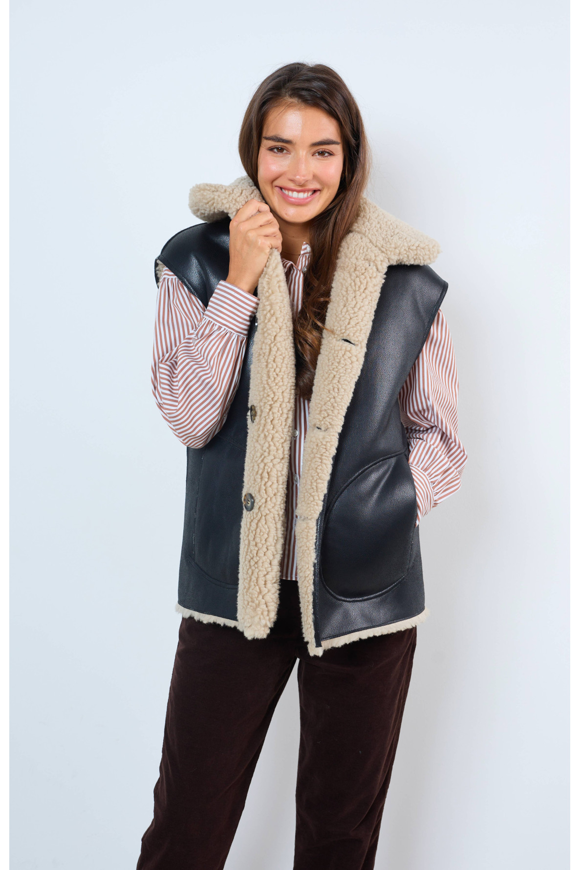 REVERSIBLE SHEEPSKIN JACKET - 1