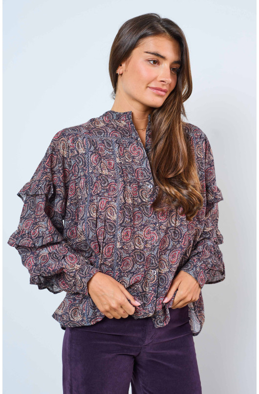 BLOUSE MET VOLANTEN - 1 - Maison Hotel - 1 