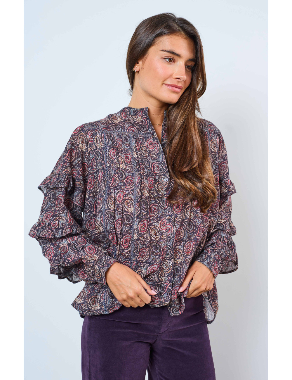 BLOUSE MET VOLANTEN - 