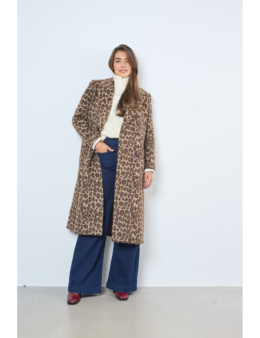 LONG LEOPARD COAT - 