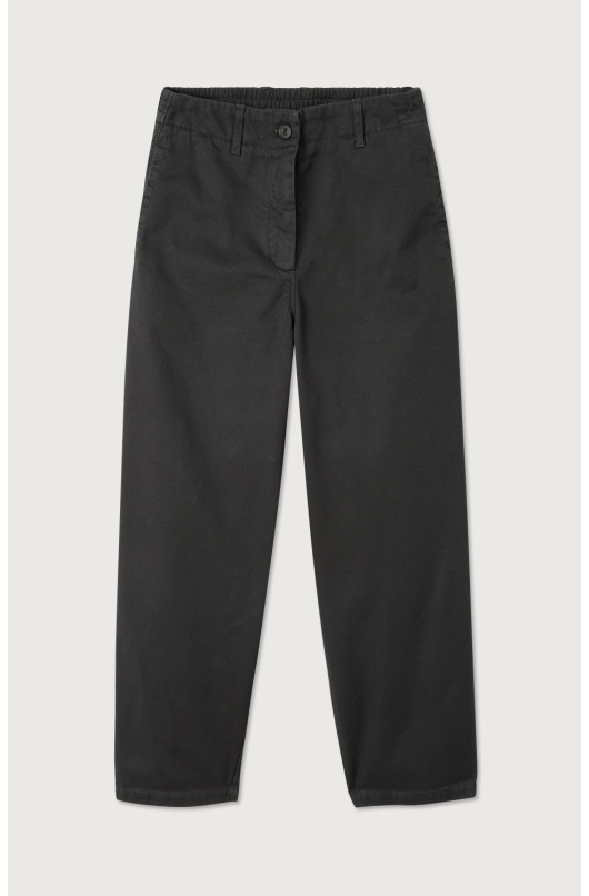 BLACK COTTON PANTS - 1 - American Vintage - 1 