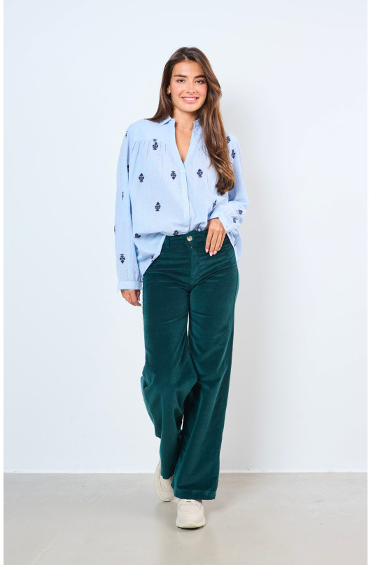 FLARED CORDUROY PANTS - 2 - Maison Hotel - 2 