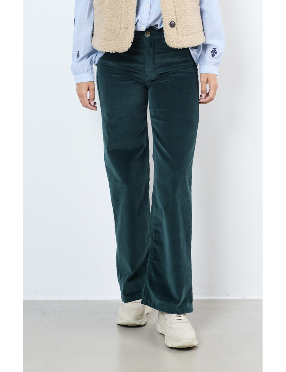 FLARED CORDUROY PANTS - 