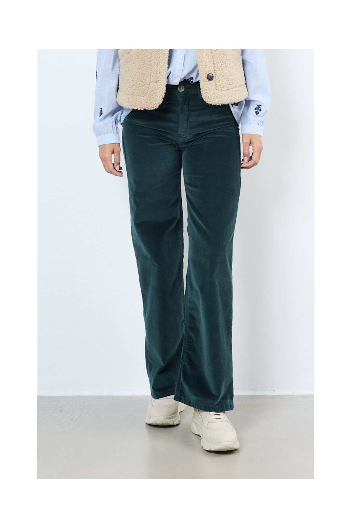 FLARED CORDUROY PANTS - 1