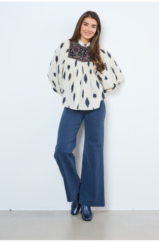 FLARED VELVET PANTS - 4