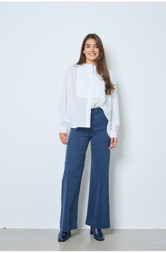 PANTALON VELOURS ÉVASÉ - 1