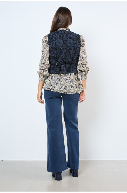 FLARED VELVET PANTS - 3 - Maison Hotel - 3 