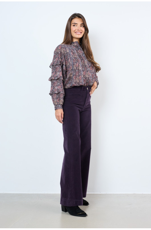 FLARED VELVET PANTS - 3 - Maison Hotel - 3 