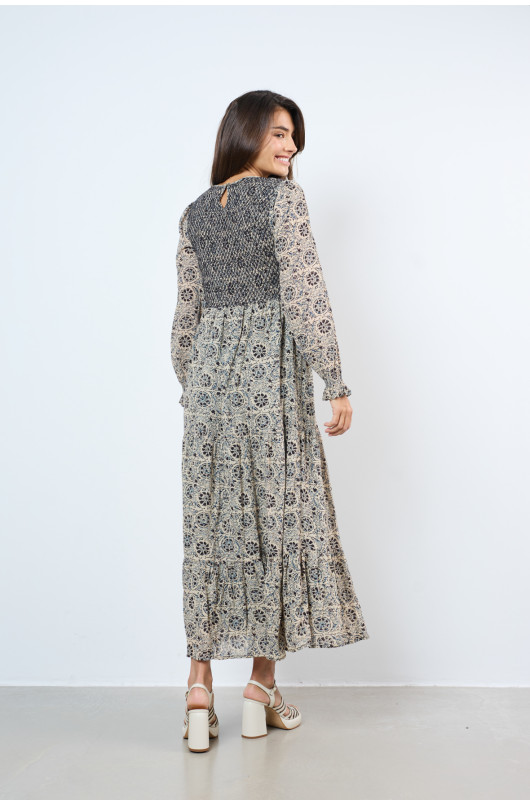 PRINTED MAXI DRESS - 3 - Maison Hotel - 3 