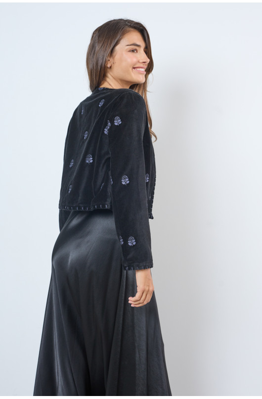 EMBROIDERED VELVET JACKET - 3 - Maison Hotel - 3 