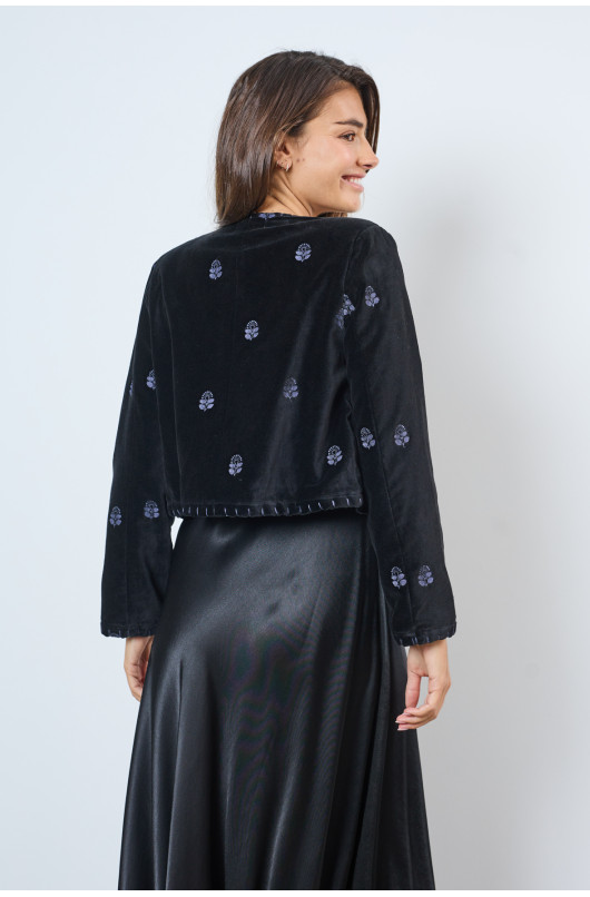 EMBROIDERED VELVET JACKET - 2 - Maison Hotel - 2 