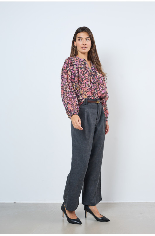 FLORAL WOMEN'S BLOUSE - 4