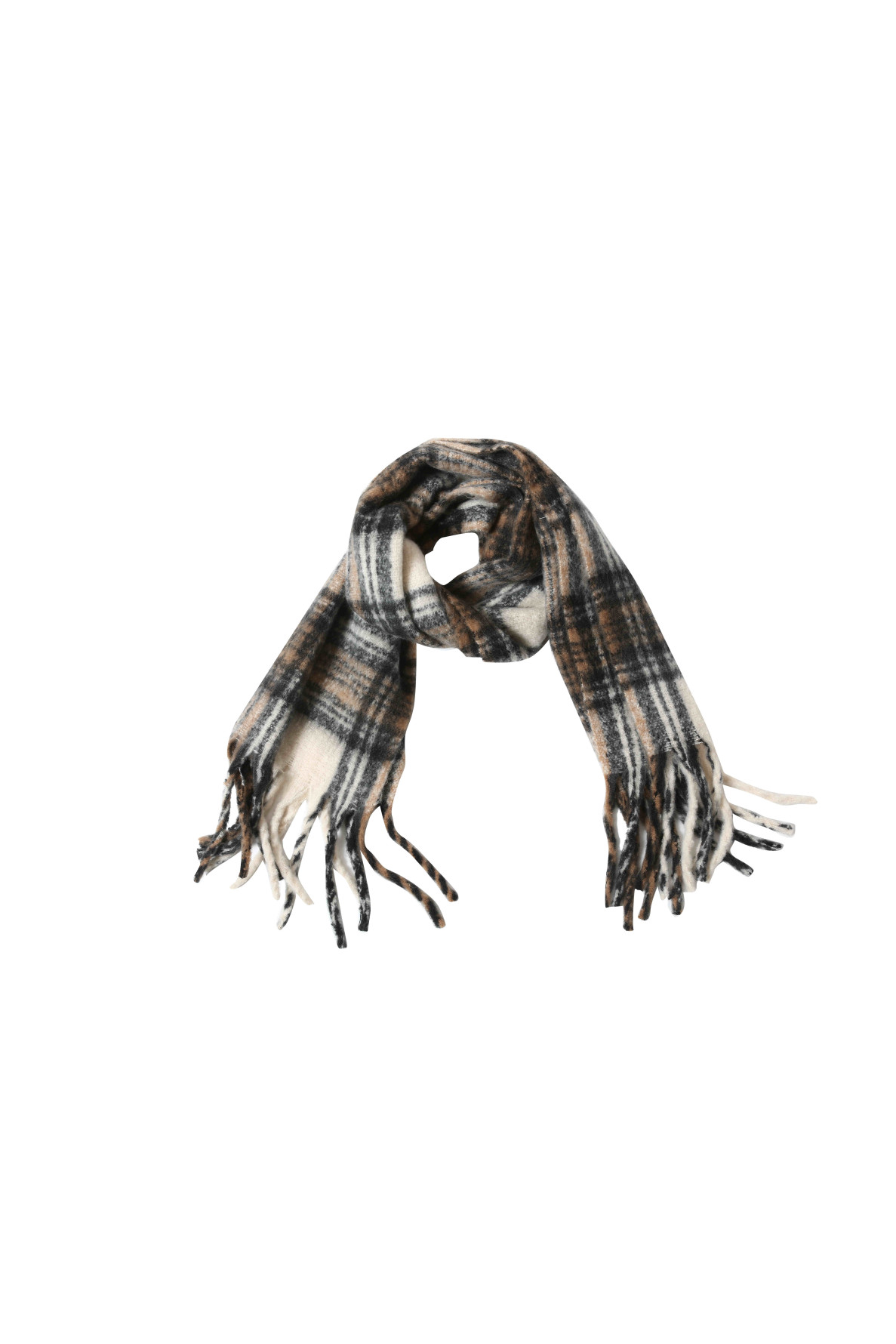 BROWN AND CREAM SCARF - 3