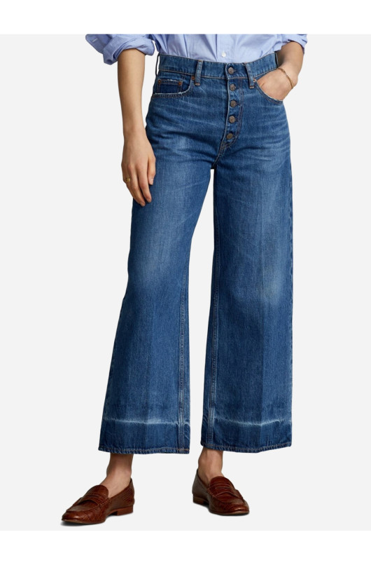 WIDE LEG CROPPED JEAN - 1