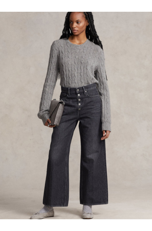 Polo Ralph Lauren Cropped Wide Leg Jean - 1