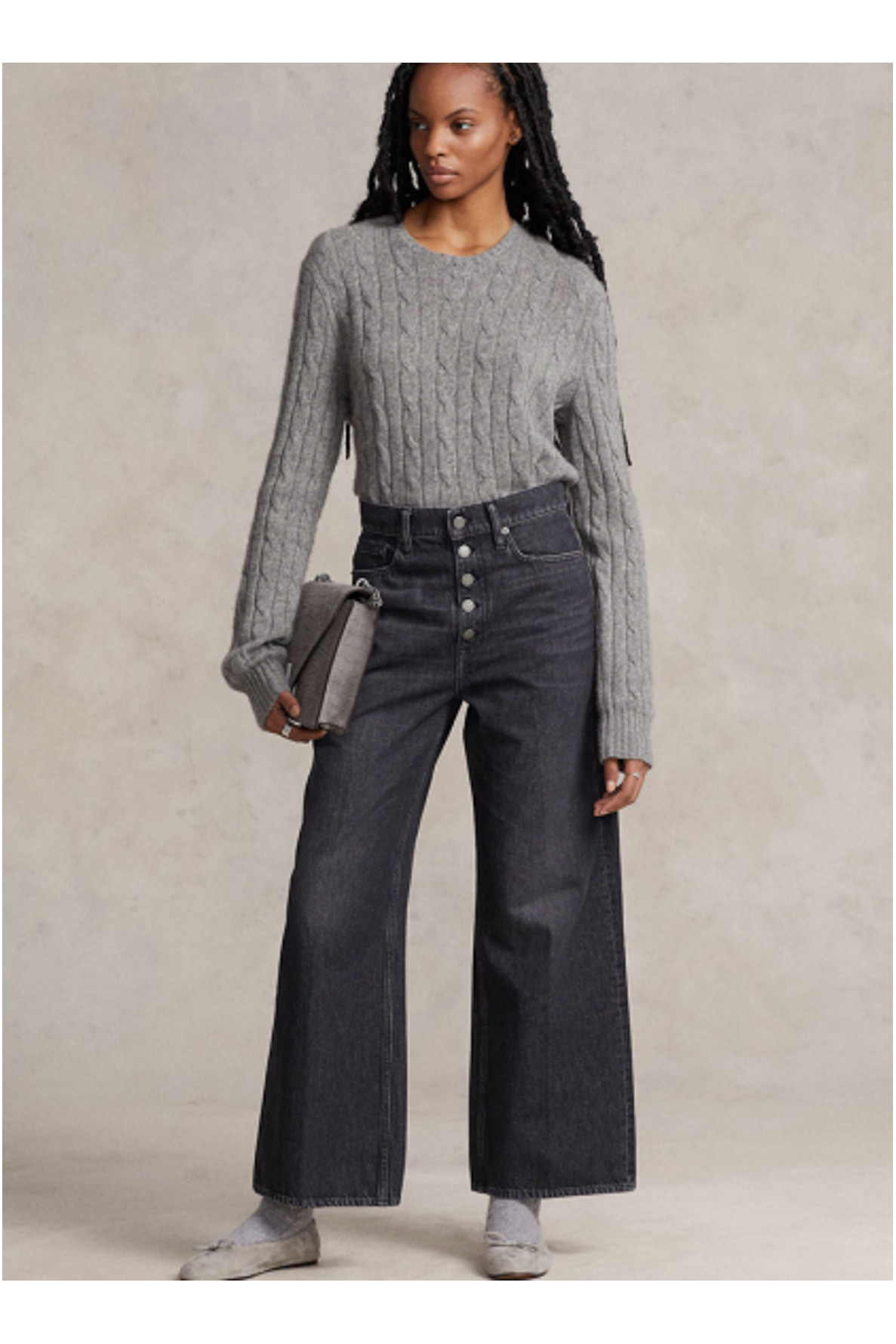 Polo Ralph Lauren Cropped Wide Leg Jean - 1