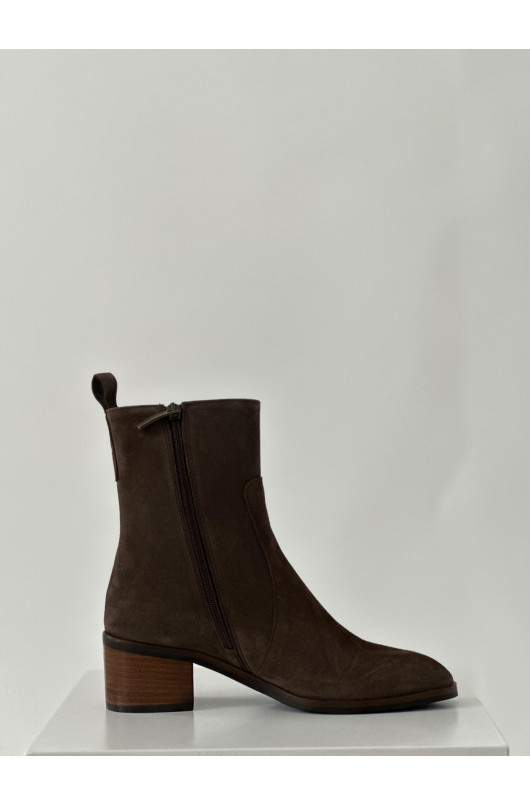 boots daim talon vois zippé coté - 3