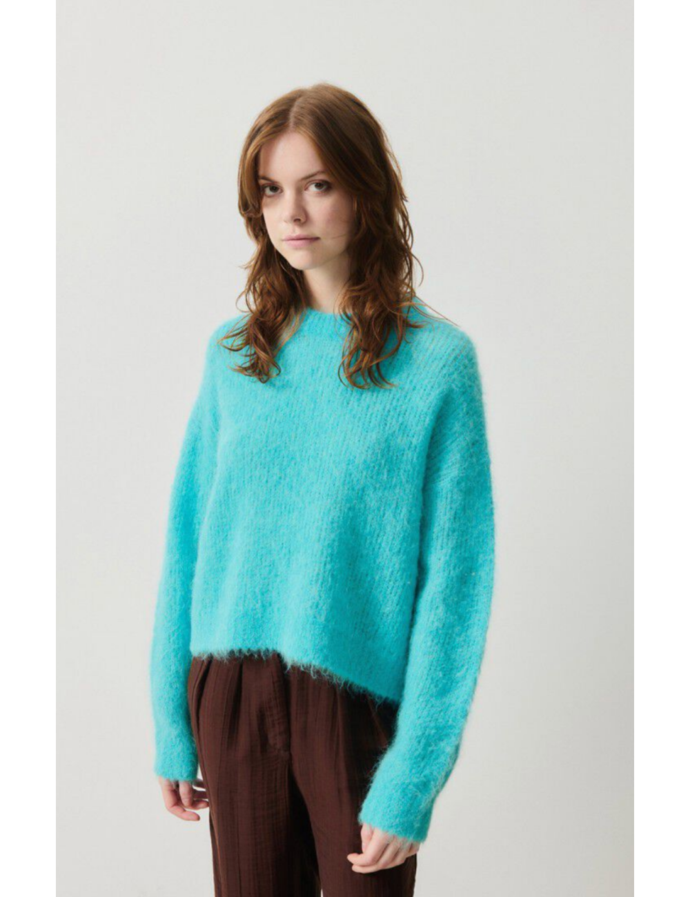 PULL COL ROND LAINE MOHAIR - 