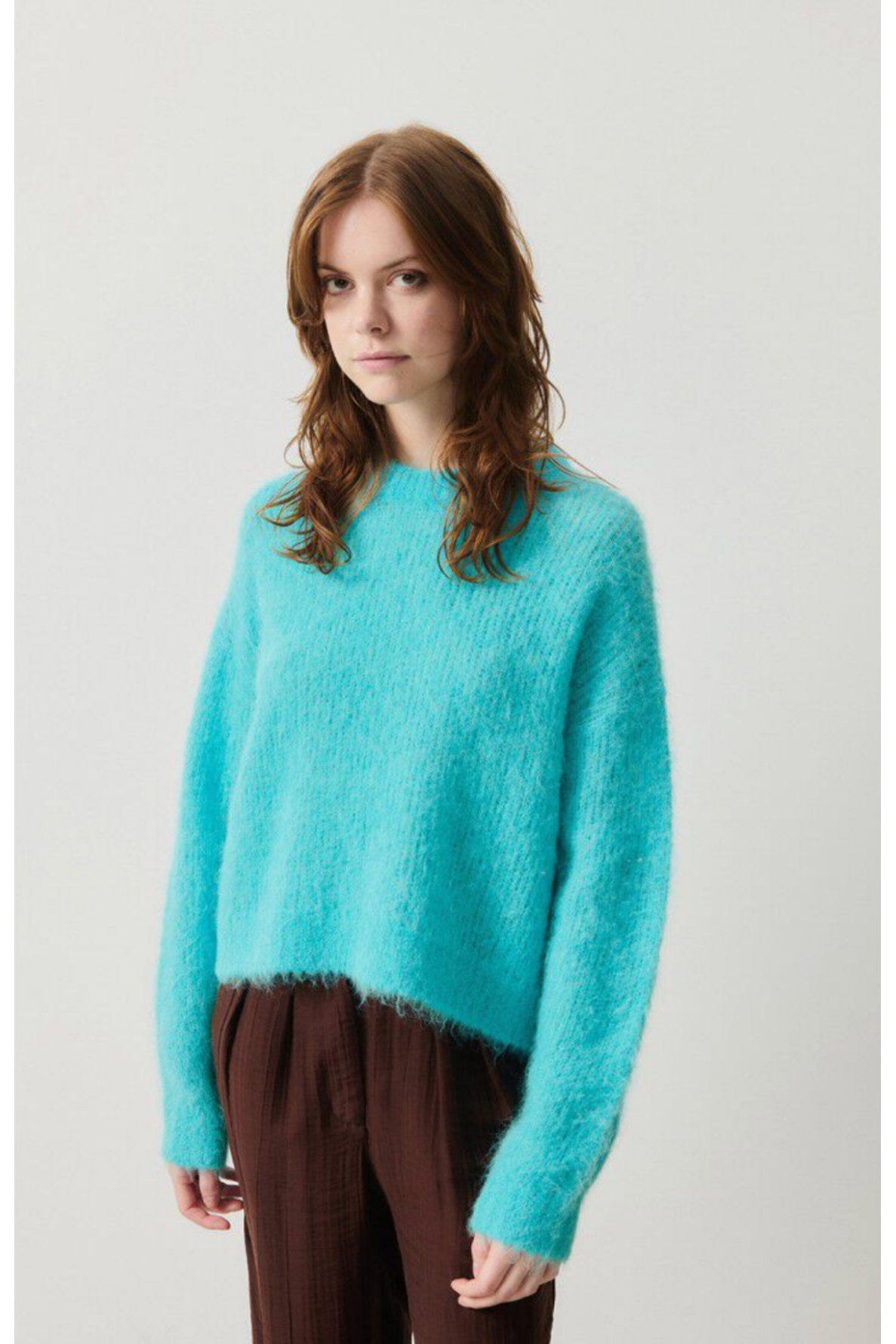 PULL COL ROND LAINE MOHAIR - 1