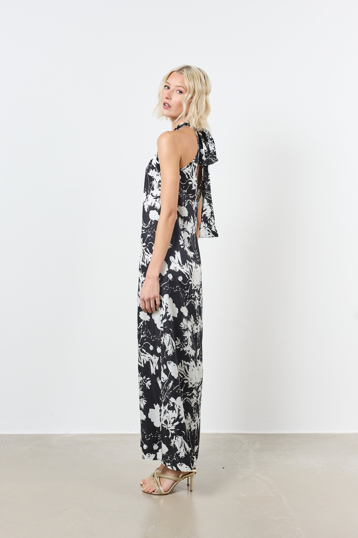 robe lg sm satin print - 3