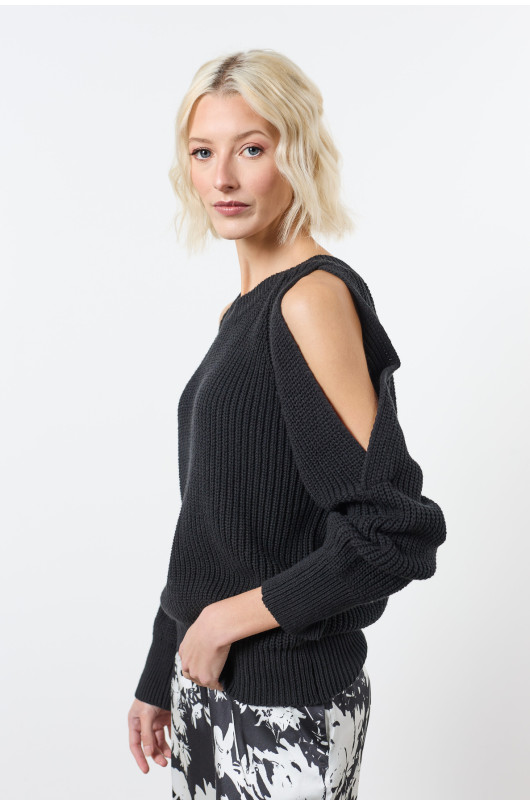 pull col rond ml ouverture épaule - 1 - Love@me - 1 