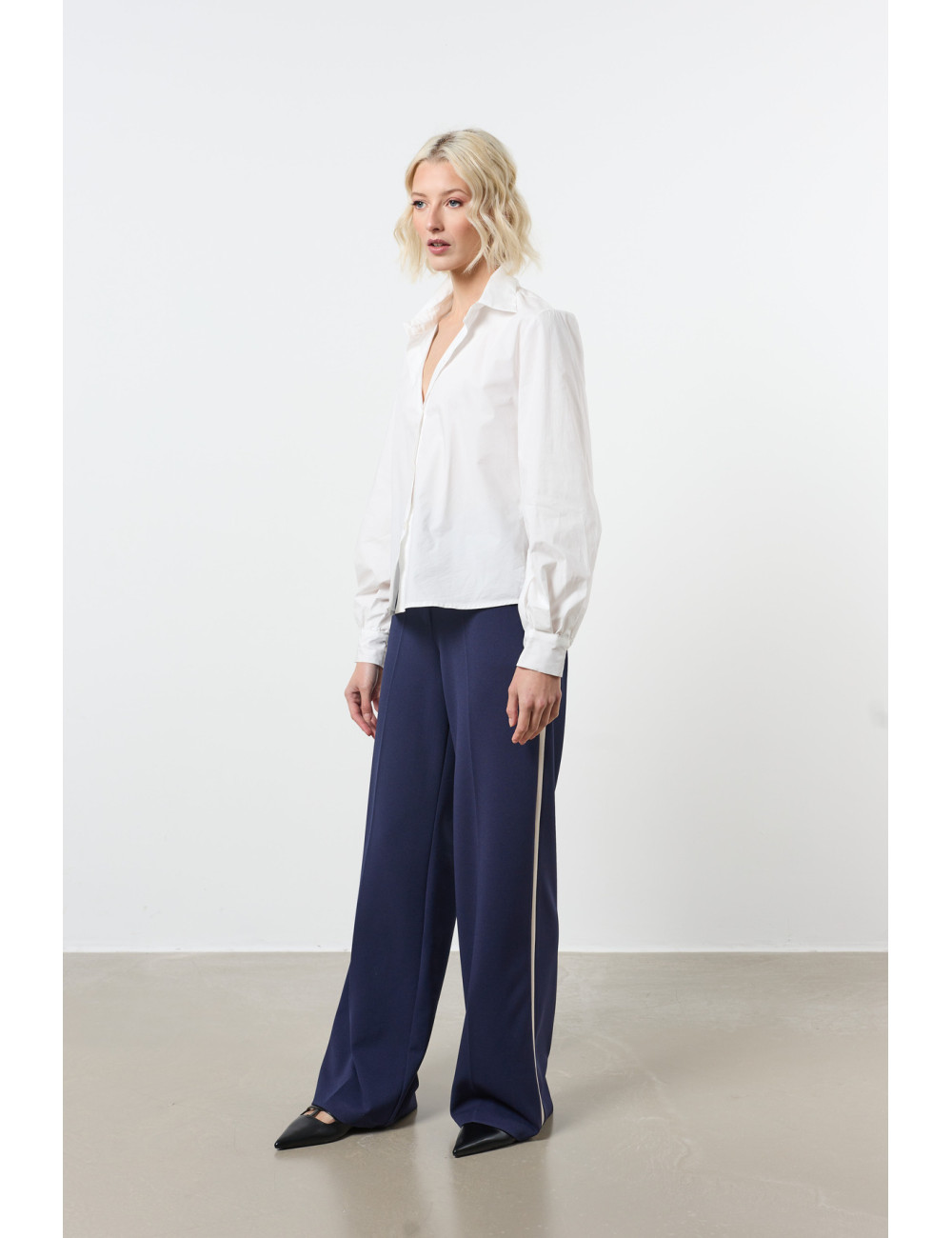 pantalon droit galon - 