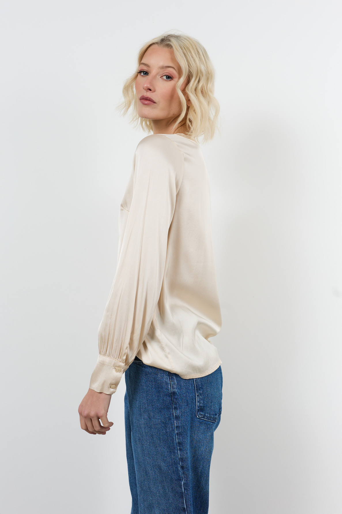 blouse col rond manches longues - 3