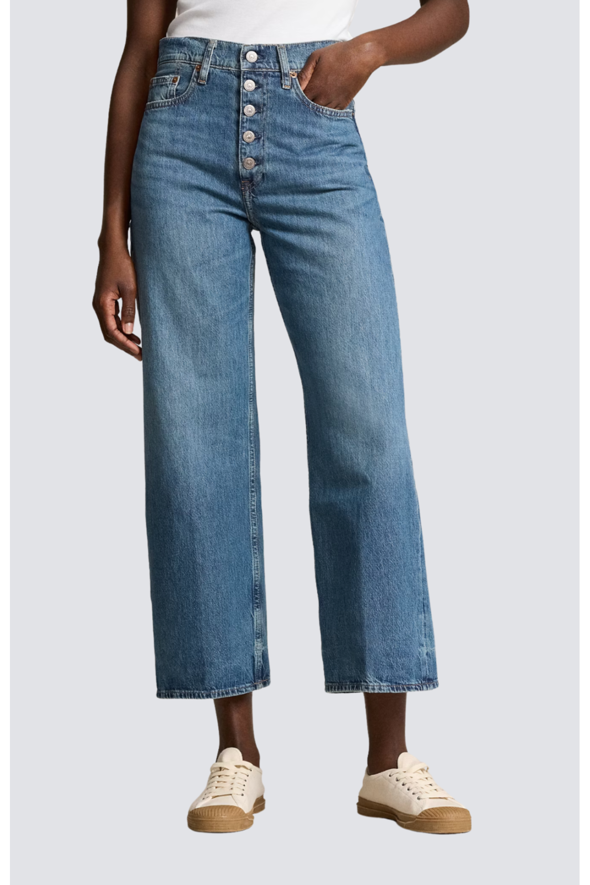 WIDE LEG CROPPED JEAN - 1