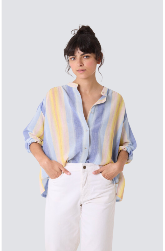 blouse col mao manches amples ella - 1 - Sacre-coeur - 1 